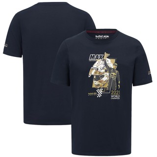 เสื้อยืด พิมพ์ลายโลโก้ Oracle Red Bull Team Max Verstappen Winners สีแดง แฟชั่นฤดูร้อน สําหรับผู้ชาย และผู้หญิง 2023