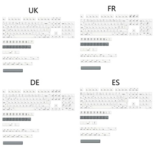 R* XDA Profile PBT ปุ่มกดคีย์บอร์ด 144 คีย์ สีขาว แบบเปลี่ยน สําหรับ MAC-ISO Cherry MX-Switches DIY