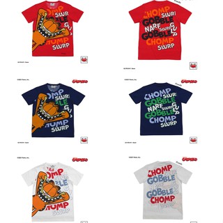 QGเสื้อยืดผ้าฝ้ายพิมพ์ลาย【hot tshirts】ผ้าฝ้าย 100%แตงโม (SUIKA) - เสื้อยืดคอกลมแขนสั้น GARFIELD ลาย ฉีกยิ้ม GF.PO-011S-3