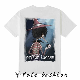 Charlie Luciano CL Pinocchios เสื้อยืดแขนสั้นลําลอง คอกลม พิมพ์ลายการ์ตูน ทรงหลวม สําหรับผู้ชาย และผู้หญิง