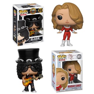 Funko POP โมเดลฟิกเกอร์ Mariah Carey 85 Guns N Roses Slash 51 Merry Christmas ของเล่นสําหรับเด็ก
