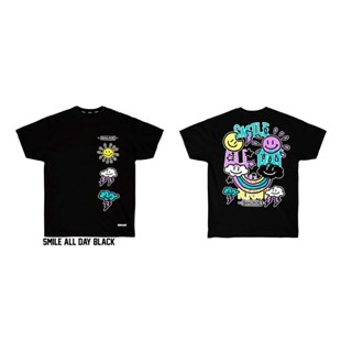 【เสื้อยืดใหม่】Brigade Clothing - Smile All Day (Black)