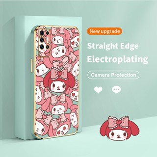 เคสซิลิโคนนิ่ม ทรงสี่เหลี่ยม ลาย Melody and Cinnamoroll สําหรับ Tecno Pova 2 3 4 4 Pro Pova Neo 2