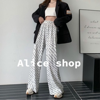 Alice  กางเกงขายาว กางเกงขายาว กางเกงวอร์ม  Chic Trendy ทันสมัย Beautiful A23L0ET 36Z230909