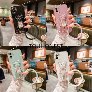 เคส Vivo Y15S เคส Vivo Y100 เคส Vivo V7 เคส Vivo V27 Case Vivo V27E Casing Vivo Y71i Case Vivo Y15A Y01 Case Vivo Y71 Y17 Y12 Case Vivo Y15 Y93 Case Vivo S16 S16E Case Soft TPU Anime Cartoon Cute Kaws Bear Stand With Ring Phone Case TT โทรศัพท์มือถือ