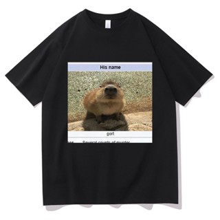 New fashion style tshirt Cort Premium Capybaras Graphic Print Tshirt Funny Top Men  Harajuku T-shirt