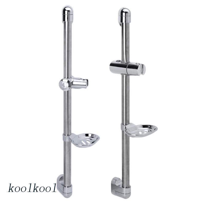 Kool ที่วางฝักบัวอาบน้ํา แบบติดผนัง บาร์สไลด์ สเตนเลส สําหรับรางหัว พร้อมจานสบู่ สําหรับโชว์มือถือ
