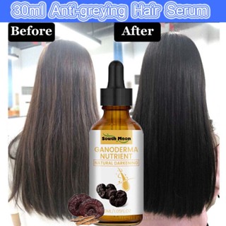 South Moon Black Ganoderma Lucidum Gray Hair Liquid,Anti-Greying Hair Serum, DARKA Hair Darkening Serum, Organic Ganoderma Nutrient Hair Grey Reverse Essence