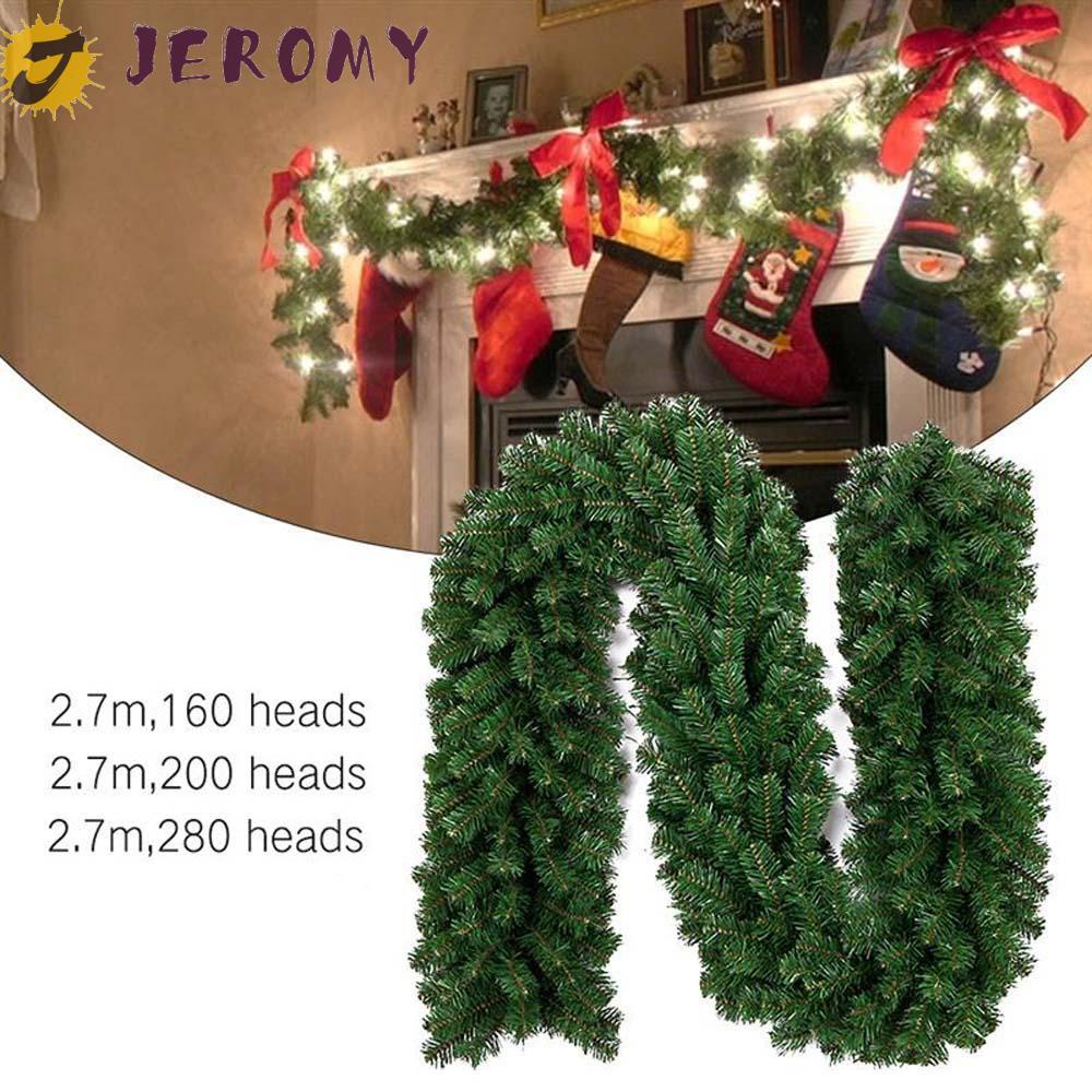Jeromy พวงมาลัยต้นคริสต์มาส เข็มสน แฮนด์เมด อุปกรณ์เสริม สําหรับตกแต่งหน้าต่าง ร้านค้า