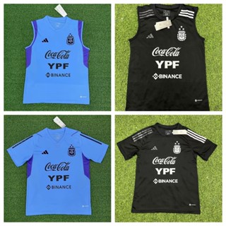 [Fans] 2324 ใหม่ Argentina เสื้อยืดลําลอง แขนสั้น สีดํา สีฟ้า คุณภาพสูง เหมาะกับการเล่นกีฬา ฟุตบอล ไซซ์ S-4XL