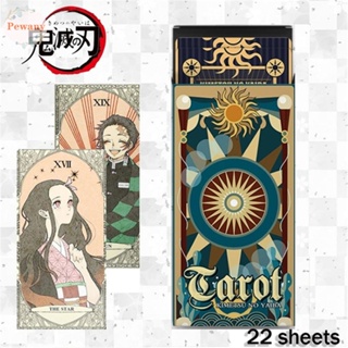 Pewany ไพ่ทาโรต์ ลายการ์ตูนอนิเมะ Demon Slayer Kamado Tanjirou Nezuko Tarot Deck สไตล์ญี่ปุ่น