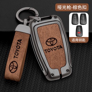 เคสรีโมทกุญแจรถยนต์ หนังวัวแท้ ผสมสังกะสี สําหรับ Toyota RAV4 CHR Camry Corolla Altis Corolla Cross Highlander Harrier Venza Land Cruiser Prado Avalon
