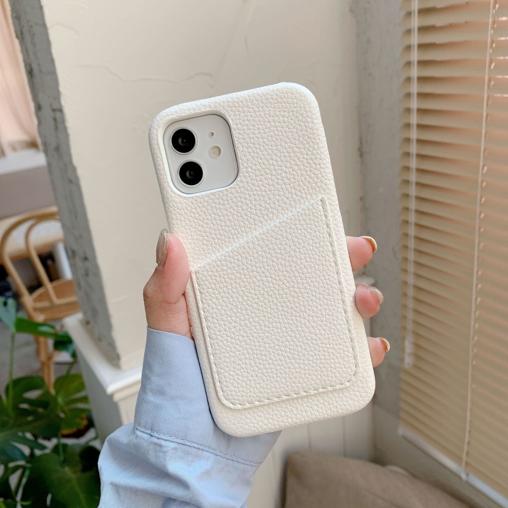 [i14] เคสสำหรับ iPhone Case เคสไอโฟน บัตรมินิมอล เคสหนัง เคสใส่บัตร 11-13Promax w1