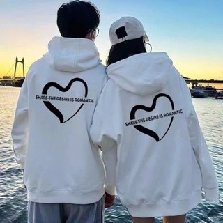 เสื้อกันหนาวลําลอง แขนยาว มีฮู้ด ผ้ากํามะหยี่ พิมพ์ลายหัวใจ …