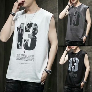 เสื้อกั๊กบาสเก็ตบอล ทรงหลวม พิมพ์ลาย "13" แฟชั่นฤดูร้อน สําหรับผู้ชาย