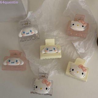 Quentin กิ๊บติดผมอะคริลิค รูปอุ้งเท้าแมว Kuromi Kitty Cinnamoroll ขนาดเล็ก สําหรับผู้หญิง