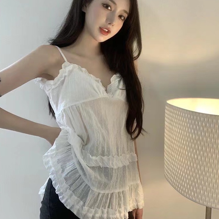 เสื้อสายเดี่ยวแขนกุด ดีไซน์สไตล์เกาหลี เสื้อสายเดี่ยว รูปที่ 4