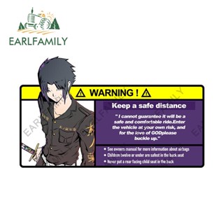 Earlfamily สติกเกอร์คําเตือนนารูโตะ Keep A Safe ขนาด 13 ซม. x 7.8 ซม. สําหรับตกแต่งกระจกรถยนต์