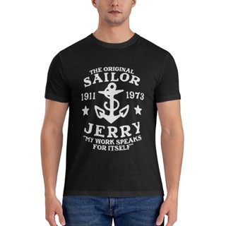 เสื้อยืด ผ้าฝ้าย พิมพ์ลายกราฟิกโลโก้ Sailor Jerry Tattoo My Speaks Anchor สําหรับผู้ชาย