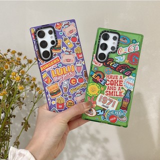 【Cola Label】casetify เคสโทรศัพท์มือถือแบบนิ่ม Tpu กันกระแทก ลายกลิตเตอร์ แฟชั่น คุณภาพสูง สําหรับ Samsung s23ultra s23 s23+ s22ultra