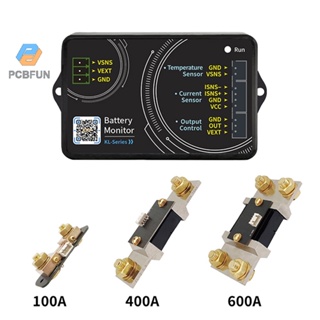 Pcbfun เครื่องวัดแรงดันไฟฟ้าแบตเตอรี่ DC0-120V 100A 600A บลูทูธ