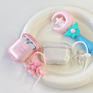 เคสหูฟัง ลายการ์ตูนสัตว์ ประดับกลิตเตอร์ สําหรับ Airpods Pro 2 3 3 Pro