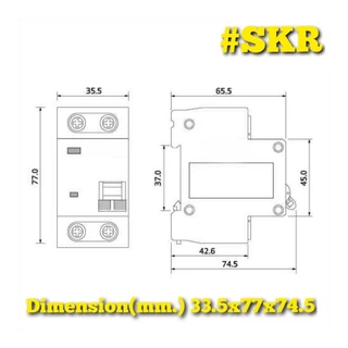 Rcbo เบรกเกอร์หลัก RCBO 1P+N 10A 16A 32A 40A 50A 63A