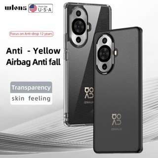 สําหรับ Huawei Nova 11 Pro 11 Ultra เคส ELVEV กันกระแทก ถุงลมนิรภัย ป้องกันลายนิ้วมือ ฮาร์ดพีซี คริสตัล ใส เคลือบด้าน เคสโทรศัพท์