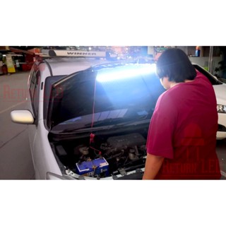 อุปกรณ์ไฟ หลอดT8 ไฟภาคสนาม LED คีบกับขั้วแบตเตอรี่ 12V 15W  มีปากคีบ กันน้ำได้   5630 สว่างมาก