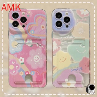 เคสโทรศัพท์มือถือแบบใส ลายก้อนเมฆ พร้อมช่องใส่บัตร สําหรับ เมฆ Tecno camon 17 17p 18 18p 18t 19 pova pop 6 go 4 3 neo 2 spark 7 7t 18i 7p 8 8p 8t 9 15 5 pro LTE 5G เคสโทรศัพท์ ลายดอกไม้ CRSKB