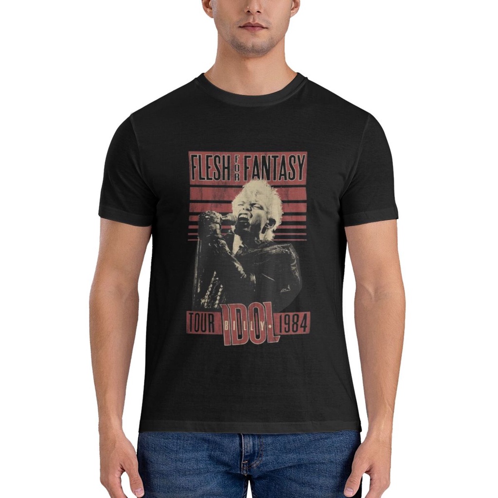Billy Idol Flesh สําหรับ Fantasy Tour 84 สินค้าฤดูร้อน เสื้อยืด