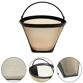 Stainless Steel Reusable 4 Cone Shape Permanent Coffee Filter Mesh Basket kaBBTP