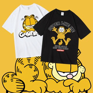 เสื้อ Garfield เสื้อยืด cotton สกรีนลายสวยงาม ลายการ์ตูน เสื้อผ้าแฟชั่น แขนสั้นคอกลม ใส่ได้ทั้งชายหญิง พร้อมส่ง