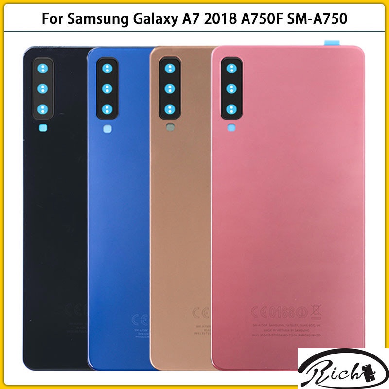 ใหม่ ฝาครอบแบตเตอรี่ ด้านหลัง แบบเปลี่ยน สําหรับ Samsung Galaxy A7 2018 A750 A750F SM-A750 A750