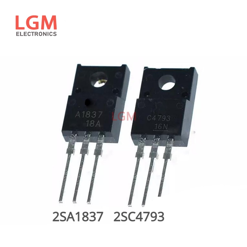 10 ชิ้นทรานซิสเตอร์เดิม 2SA1837 2SC4793 2SA1930 2SC5171 A1837 C4793 A1930 C5171 TO220F 230V 1A