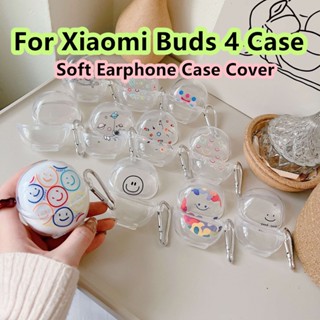 【Case Home】เคสหูฟังนิ่ม แบบใส ลายการ์ตูน สําหรับ Xiaomi Buds 4 Xiaomi Buds 4