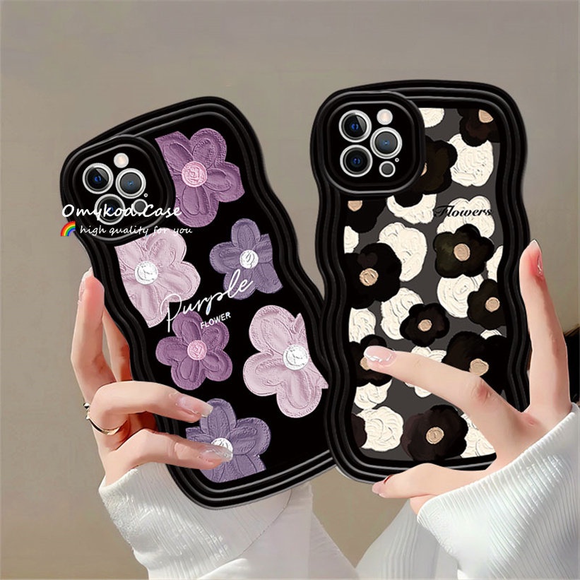 🌈Ready Stock 🏆Huawei Y9 Prime 2019 Y9s Y7A Nova Y90 5T 7i 7 Pro 9 3i 3E 4E Honor 8X Ink Flowers Couple Phone Case Shockproof Anti-Fall Wave Edge Design Protection Back Cover