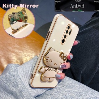 Andyh เคสโทรศัพท์มือถือ แบบกระจก พับได้ ลายการ์ตูน Hello Kitty สําหรับ XIaomi Redmi Note 8 Pro