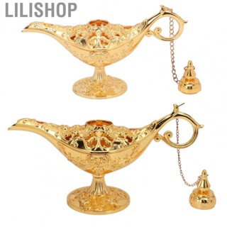 Lilishop Genie Lamp  Gold Wide Application Embossed Flowers Magic Genie Lamp  for Office