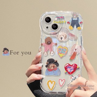 เคสโทรศัพท์มือถือแบบนิ่ม ใส ลายการ์ตูนสัตว์กราฟฟิตี้ สําหรับ iPhone 14 Plus 14 13 12 11 Pro Max X Xr Xs Max 7 8 Plus SE2020