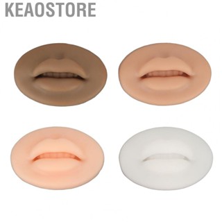 Keaostore 4 Pcs Silicone Lip Model Light Dark Black Translucent Color Soft Flexible 3D Silicone Lips for Tattoo Practical