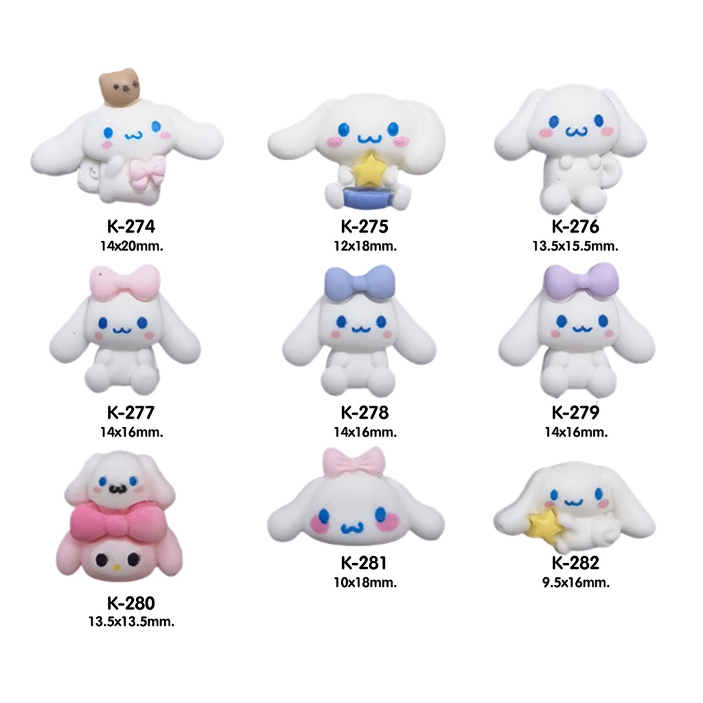 พร้อมส่ง⚡ Cinnamoroll จิว ซินนามอโรล (ราคาต่อ1ชิ้น) อะไหล่ตกแต่งเล็บ จิวแต่งเล็บ อุปกรณ์แต่งเล็บ อะไหล่ติดเล็บ Nailspop