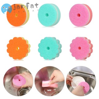Janfat ฟองน้ําล้างจาน บ้าน บนโต๊ะอาหาร แปรงฟองน้ํา สุ่มสี ดอกไม้