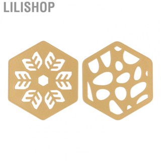 Lilishop Metal Coasters  Cup Coasters Gold Strong Thermal Insulation  for Restaurants