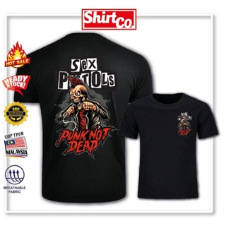 Sx เสื้อยืด ผ้าฝ้าย แขนสั้น พิมพ์ลายวงร็อค Pistols Big Design Premium