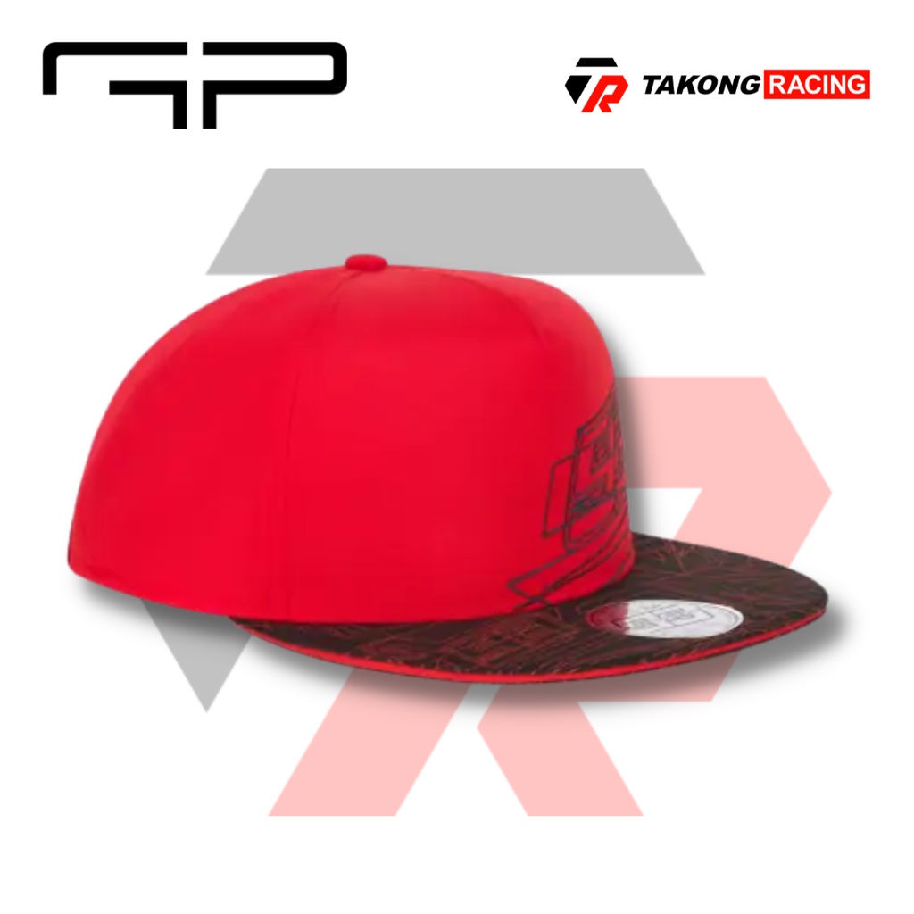 GP Racing Cap - MM93 Cap Flat 93 Pattern สีแดง (2043012)