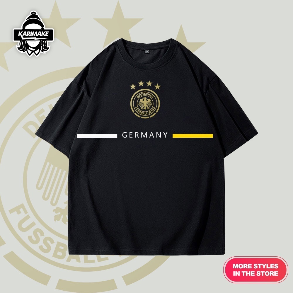 เสื้อยืดแขนสั้น พิมพ์ลายทีมฟุตบอล Qatar World Cup Germany สําหรับผู้ชาย