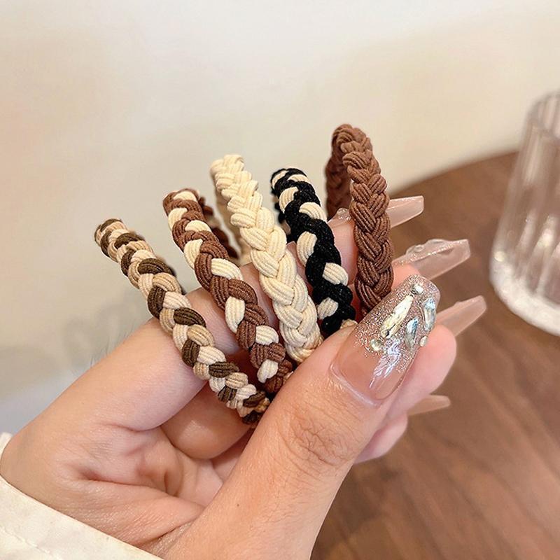 🎉🎉🎉ยางรัดผม แบบยืดหยุ่นสูง ระดับไฮเอนด์ สีกาแฟ แบบเรียบง่าย แฟชั่นสําหรับผู้หญิง【สปอตสินค้า】