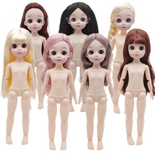 ตุ๊กตา BJD 1/6 20 ข้อต่อขยับได้ 3D ตาใหญ่ สีน้ําตาล พร้อมรองเท้า DIY ของเล่น ของขวัญ สําหรับเด็กผู้หญิง