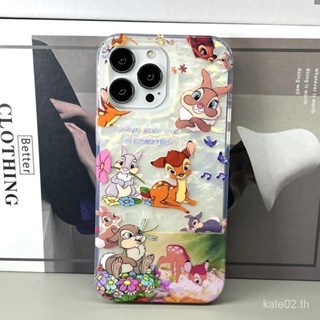 เคสโทรศัพท์มือถือแข็ง ขอบนิ่ม กันกระแทก ลายการ์ตูนกระรอก แบมบี้ สําหรับ iPhone 14promax 13pro 12 11 13 14